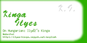 kinga ilyes business card